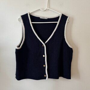 Abercrombie & Fitch Mara Button-Up Sweater Vest
